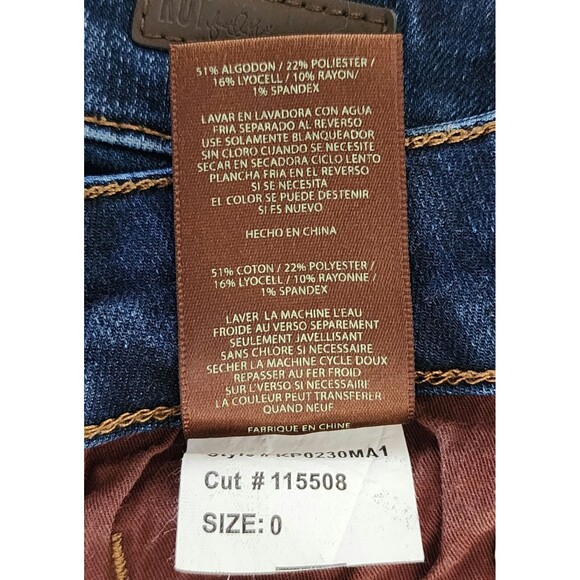 Kut from the Kloth Connie Ankle Skinny Jeans Size 0 Blue Distressed Raw Hem - Picture 9 of 10